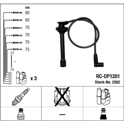 Bilde av NGK 2582 Pluggledninger 6