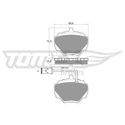 Bilde av Bremseklosser sett TOMEX Brakes TX 15 50