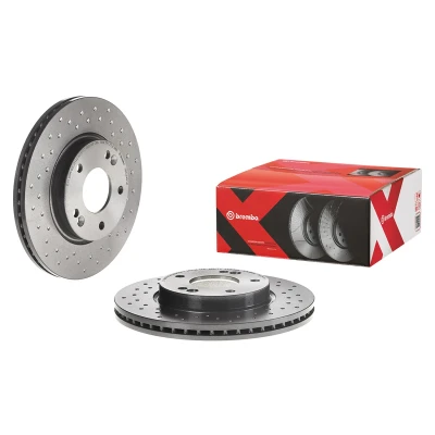 Bilde av BREMBO 09.C249.1X Bremseskiver 280 23 5 perforert / ventilert belagt høy karbon med skruer HYUNDAI: Kona SUV, i30 II Hatchback, Stasjonsvogn