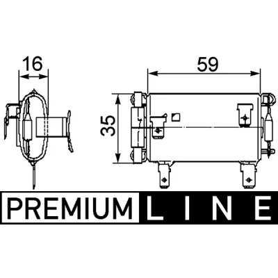 Bilde av MAHLE ORIGINAL ABR 14 000P motstand, kupevifte