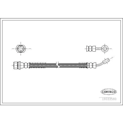 Bilde av CORTECO 19033580 Bremseslange framaksel 310