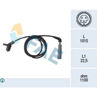 Bilde av FAE 78019 ABS Sensor bakaksel induktiv 2 1015 BMW: 3 Touring, Sedan, Coupé