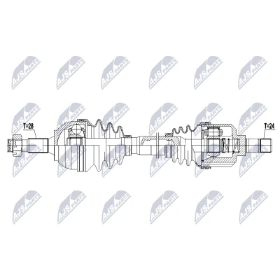 Bilde av Drivaksel, Framaksel venstre, citroën c5 iii, break peugeot 508 i, sw 3272YH, 3272YJ, 9672959780
