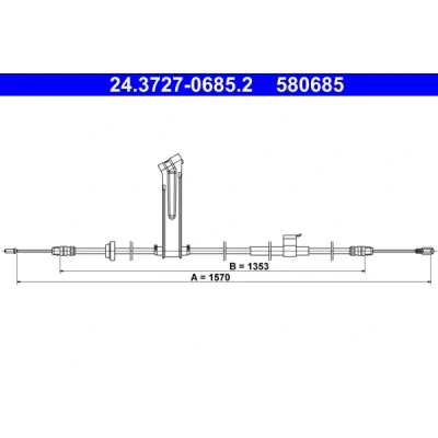 Bilde av ATE 24.3727 0685.2 Bremsekabel 1570