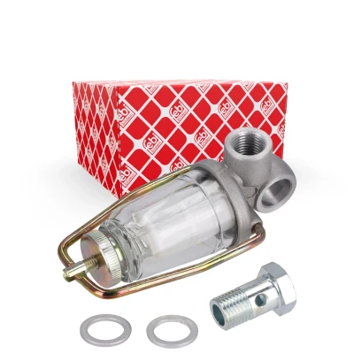 Bilde av FEBI BILSTEIN 35084 Drivstoffilter forfilter, med seglass hullskrue, festebøyle, tetningsring MAN: TGL, VOLVO: FH 12
